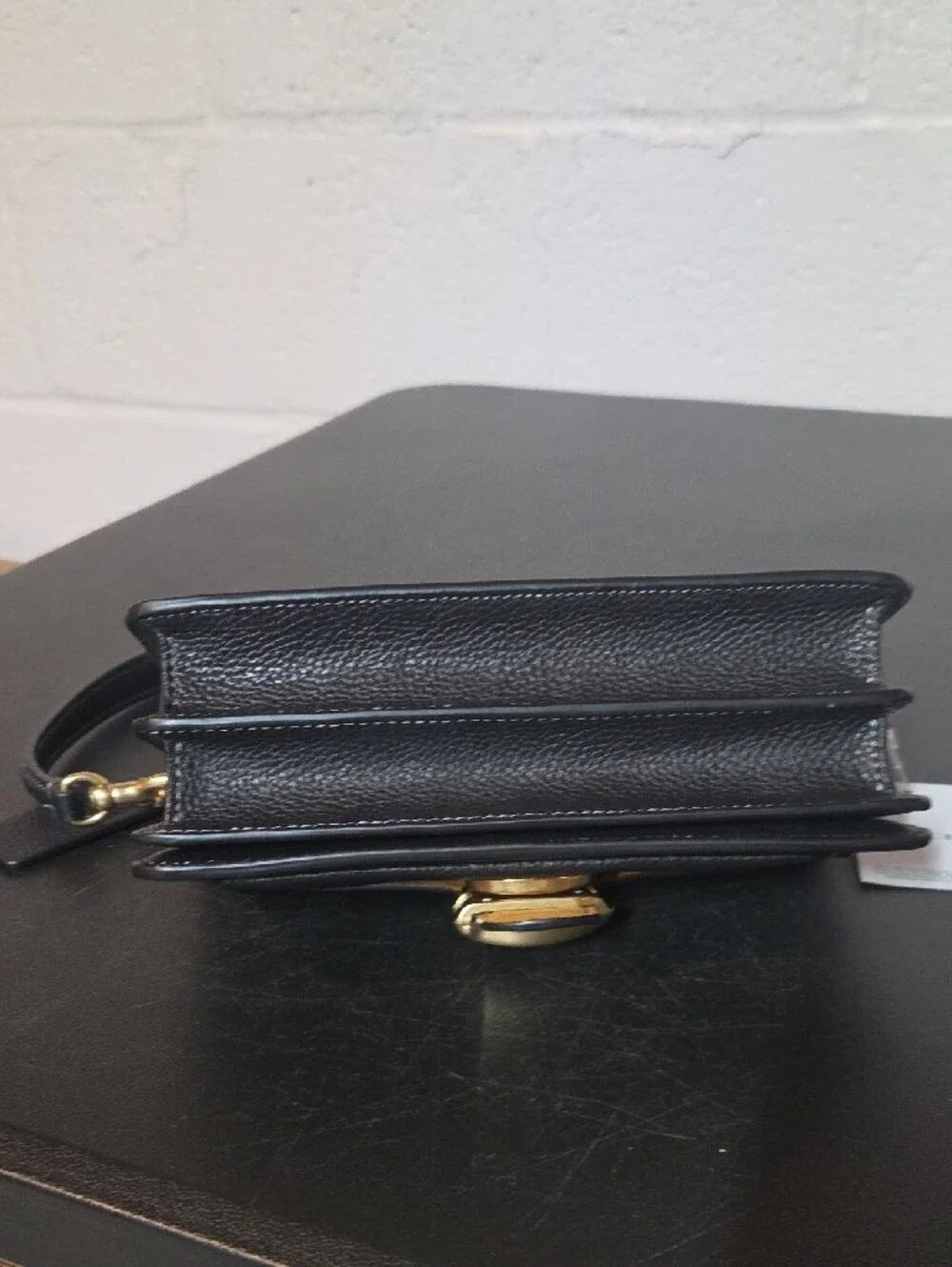 Coach Black PB Tabby SB 20 RF Pebbled Leather with Gold 'C' Accent